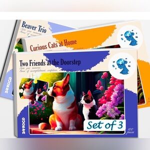 NIB Quokka Dementia Jigsaw Puzzles
Set of 3,Alzheimer's Aide,Lg Pcs,Animals